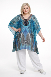 ONE OF A KIND  viscose zomer poncho/tuniek