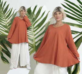 AKH oversized katoen A-lijn top/tuniek  stretch 