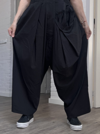 dYb oversized viscose broek zwart apart  stretch