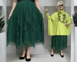 ITALIA MODA oversized tule rok gevoerd