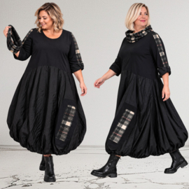 Vincenzo Allocca oversized katoen ballonjurk met sjaal apart/stretch zwart