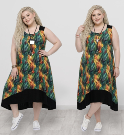 Naveed  oversized viscose jersey A-lijn jurk stretch