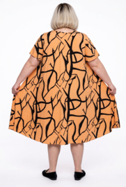Naveed oversized viscose A-lijn jurk 