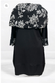 Vincenzo Allocca katoen A-lijn tuniek met een elegante carmenkraag / stretch