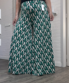 ITALY Mode jersey viscose  wijde broek apart /zeer rekbaar