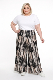 ITALY Mode jersey viscose  wijde broek apart /zeer rekbaar