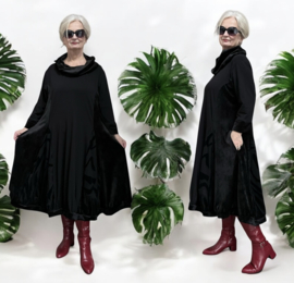 Vincenzo Allocca oversized katoen ballonjurk van een mix van fluweel en tule apart