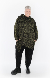AKH winter viscose mix oversized top/tuniek met col apart stretch