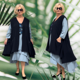KEKOO design viscose A-lijn mouwloze vest
