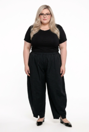 Moonshine katen/linnen look ballonbroek apart zwart