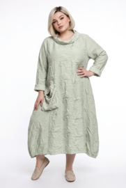 Zedd Plus  A-lijn jurk /stretch/mint/wit