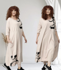 dYb viscose triicot A-lijn jurk stretch