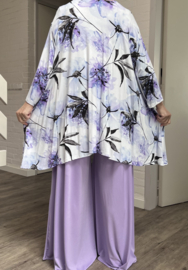 AKH oversized viscose A-lijn vest/blazer met zakken apart stretch