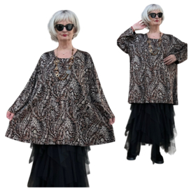 Naveed  oversized viscose jersey A-lijn tuniek stretch