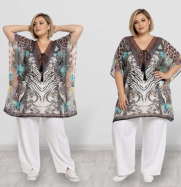 ONE OF A KIND  viscose zomer poncho/tuniek