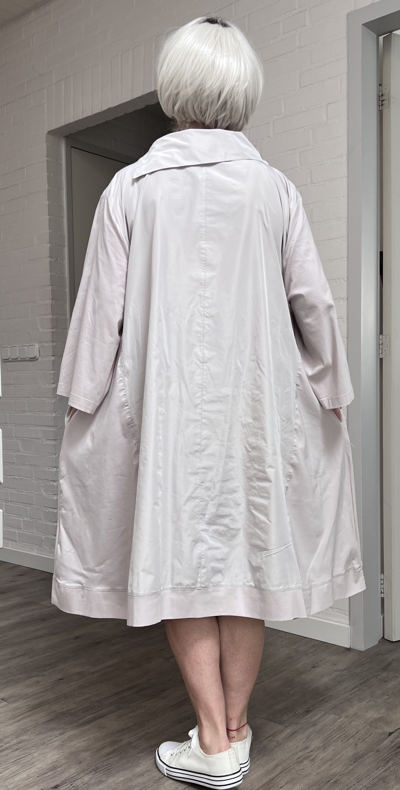 SINNE design.. A- lijn viscose jurk met taft /stretch/in meerdere kleuren