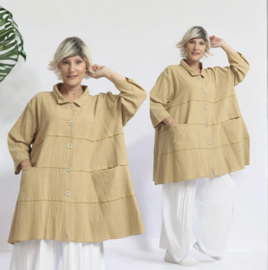 AKH viscose/linnen  A-lijn blazer