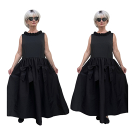 ITALIA  MODA  viscose mix jurk  zwart / apart/stretch