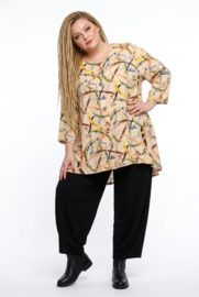 AKH oversized viscose/linnen A-lijn blazer/vest apart