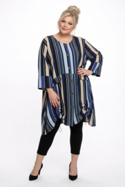 AKH oversized viscose A-lijn blazer/vest/tuniek met  zakken apart