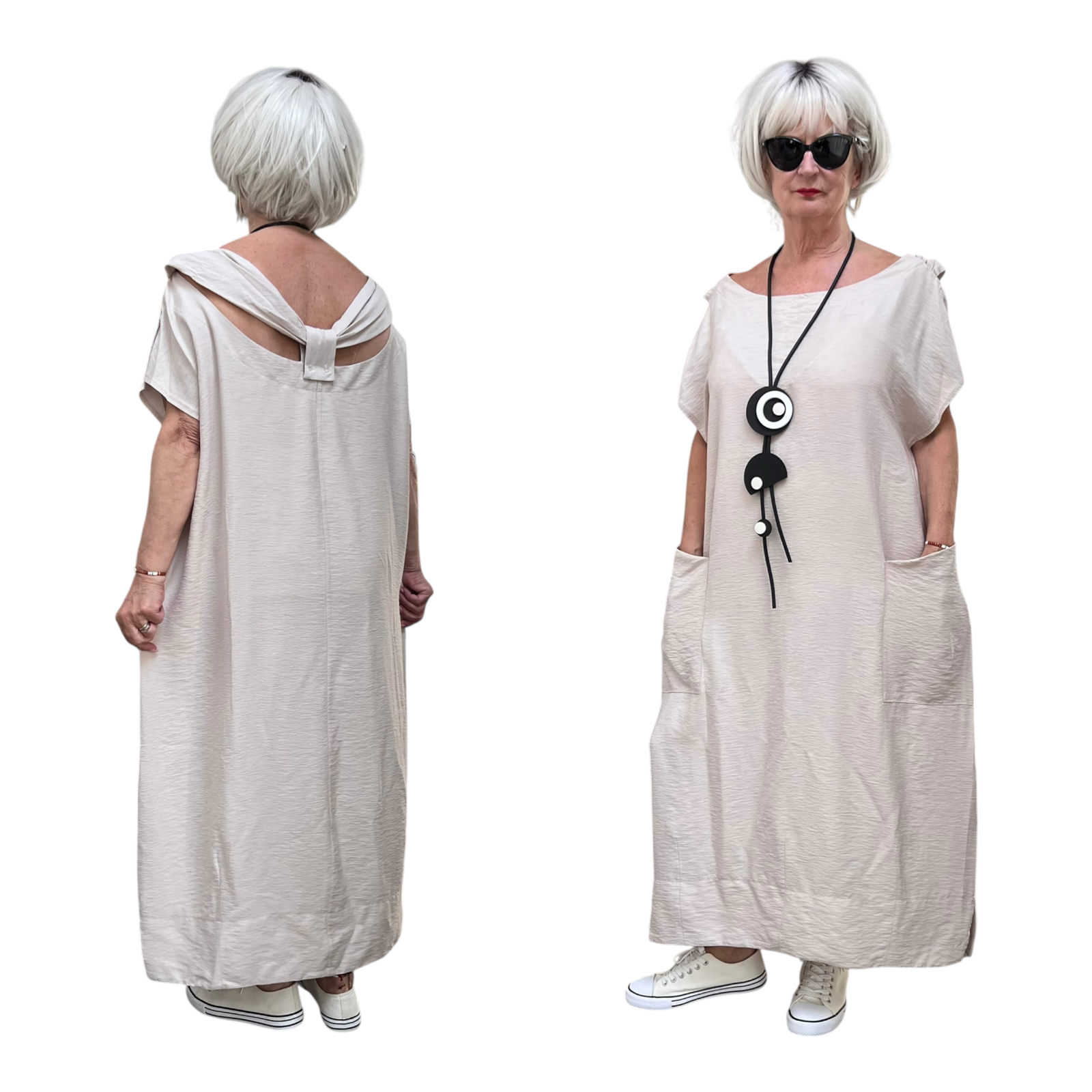LUUKAA oversized viscose jurk/apart
