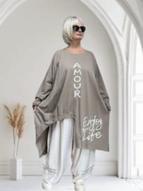 ITALIA MODA oversized katoen A-lijn tuniek stretch/in meerdere kleuren