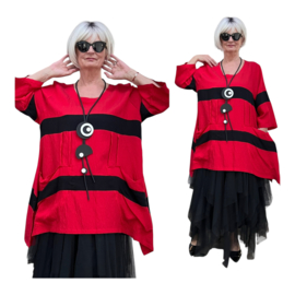Zedd Plus oversized viscose tuniek/top met zakken apart