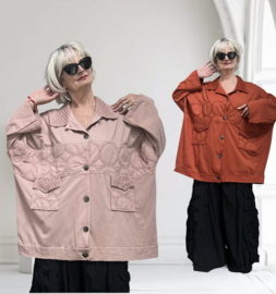 ITALIA  MODA oversized katoen fijn corduroy blazer/jas /stretch/apart/in meerdere kleuren