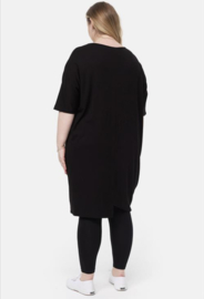 CN-G viscose jurk /zwart /stretch