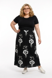 ITALIA MODA viscose tricot rok stretch/zwart /wit