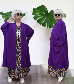 AKH oversized chique A-lijn blazer/vest met zakken apart