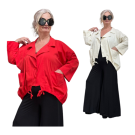 KEKOO design oversized katoen korte blazer stretch /in meerdere kleuren