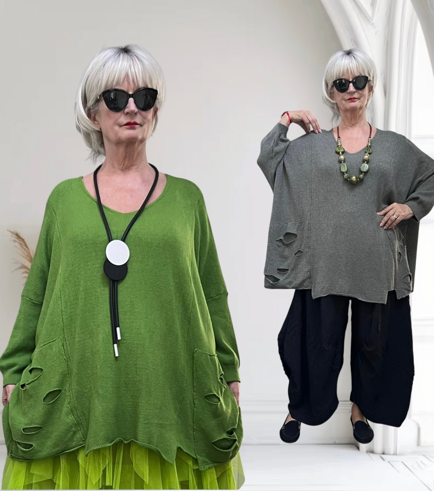 Moonshine oversized viscose mix gebreide top /in meerdere kleuren