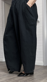 Moonshine katen/linnen look ballonbroek apart zwart