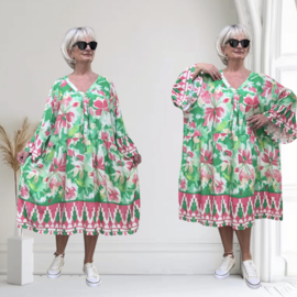 SISSI viscose  ibiza look A-lijn tuniek/jurk