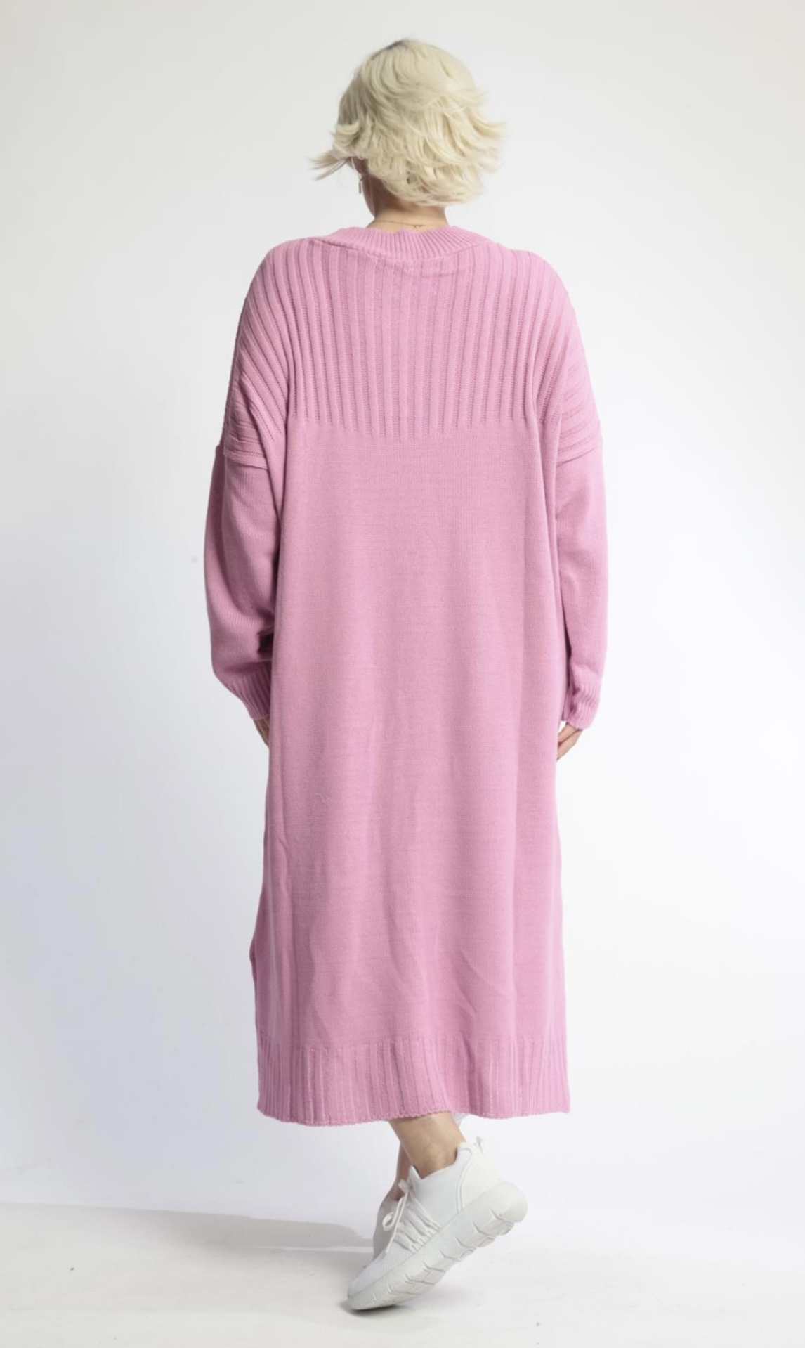 AKH gebreide oversized tuniek/jurk  apart stretch