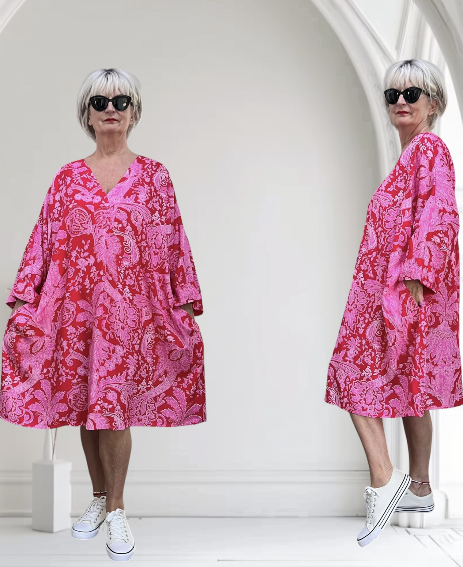 Vincenzo Allocca oversized viscose jurk/tuniek