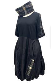 Vincenzo Allocca oversized katoen ballonjurk met sjaal apart/stretch zwart