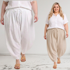 ITALIA MODA oversized mousseline katoen broek apart/in meerdere kleuren