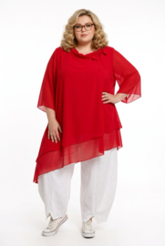 ITALIA MODA oversized viscose mix A-lijn tuniek met strik gevoerd /meerdere kleuren