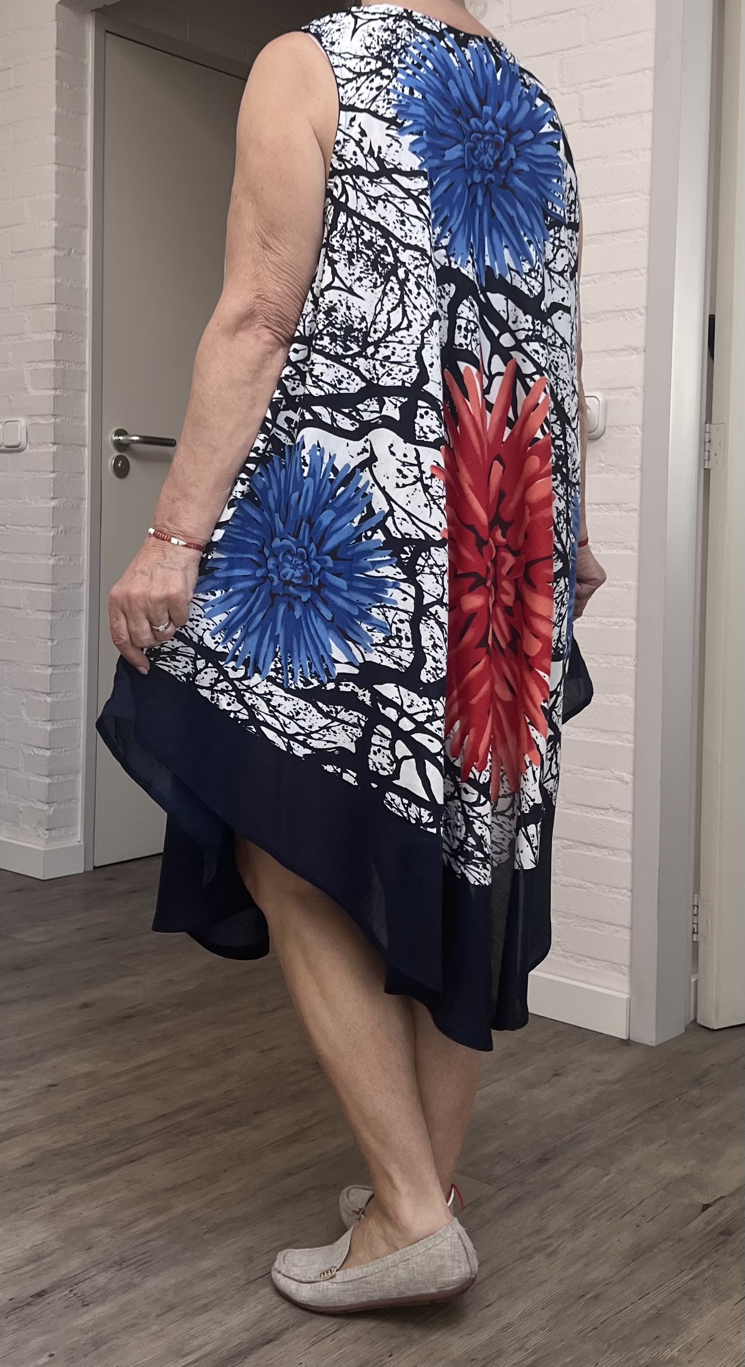 UNIDIVA viscose A-lijn zomer jurk apart/in meerdere kleuren