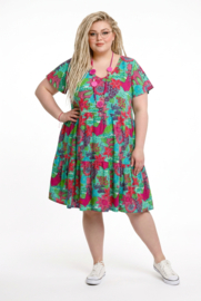 One Summer  viscose A-lijn jurk