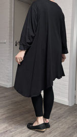 Vincenzo Allocca oversized katoen A-lijn tuniek/stretch/zwart