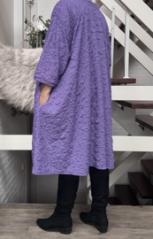 Joulie Collection oversized A-lijn jersey viscose tuniek/jurk met zakken apart stretch  (extra groot) stretch