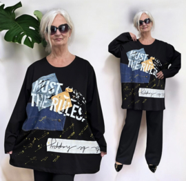 LA VELINA katoen jersey top/tuniek stretch