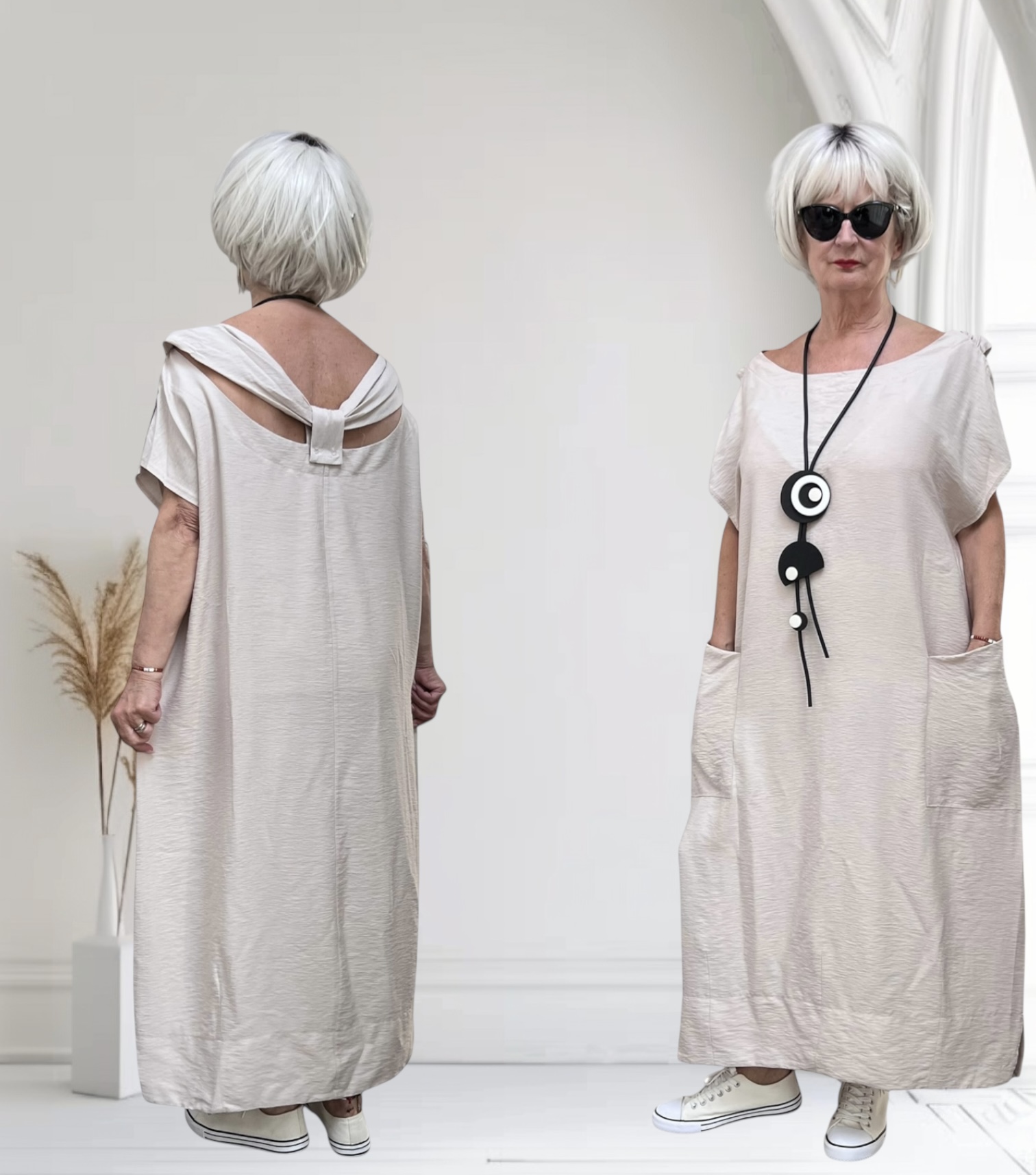 LUUKAA oversized viscose jurk/apart