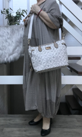 Giulia Pieralli luxe designer dames handtas ecru - Fashion glamour bag