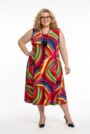 New Jersey viscose A-lijn jurk stretch