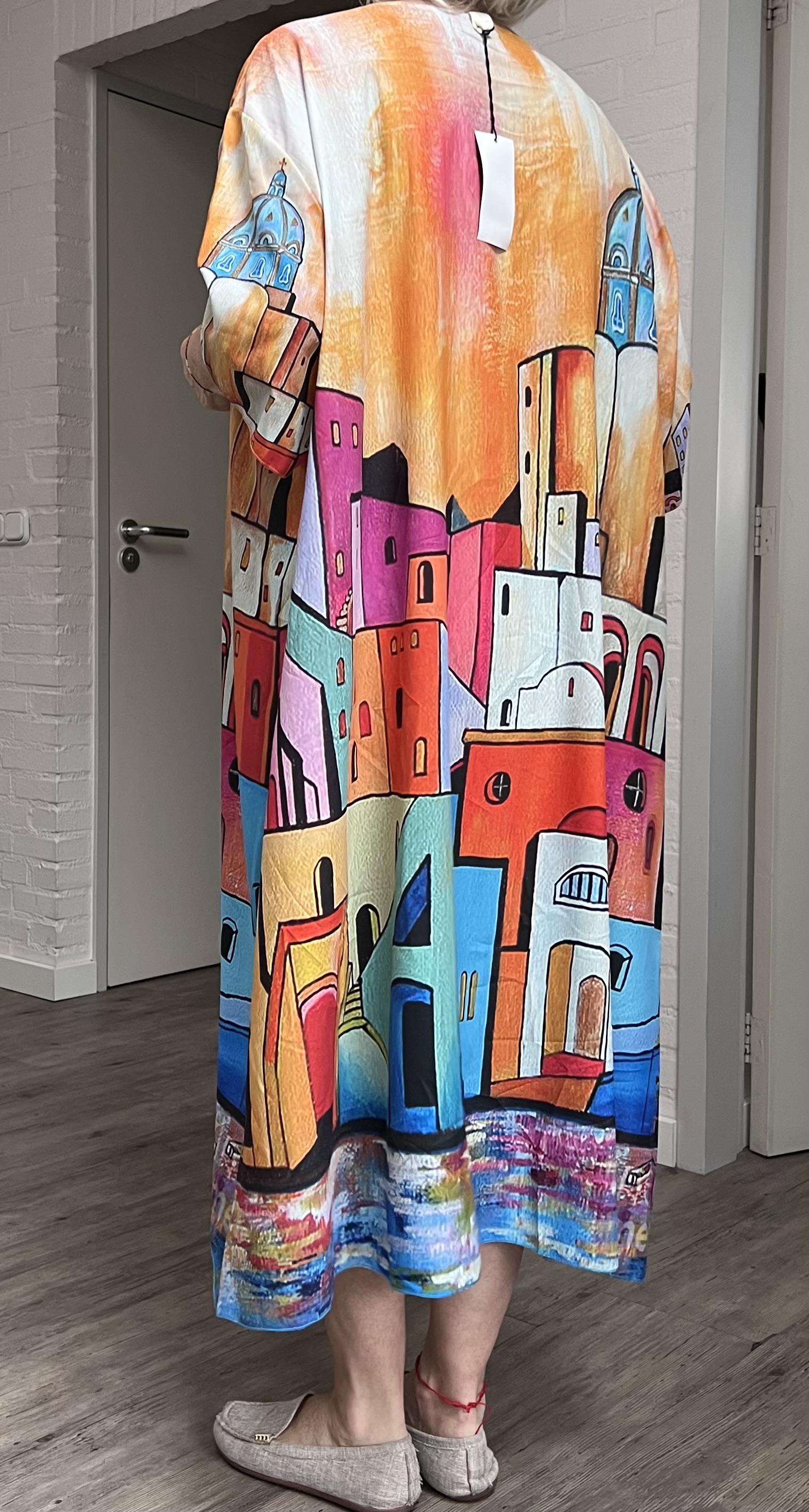 ITALIA MODA oversized visccose zomer jurk apart