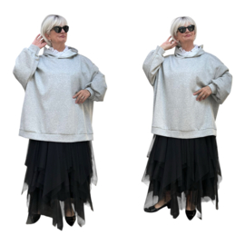 Sissi jersey viscose tuniek met capuchon stretch apart